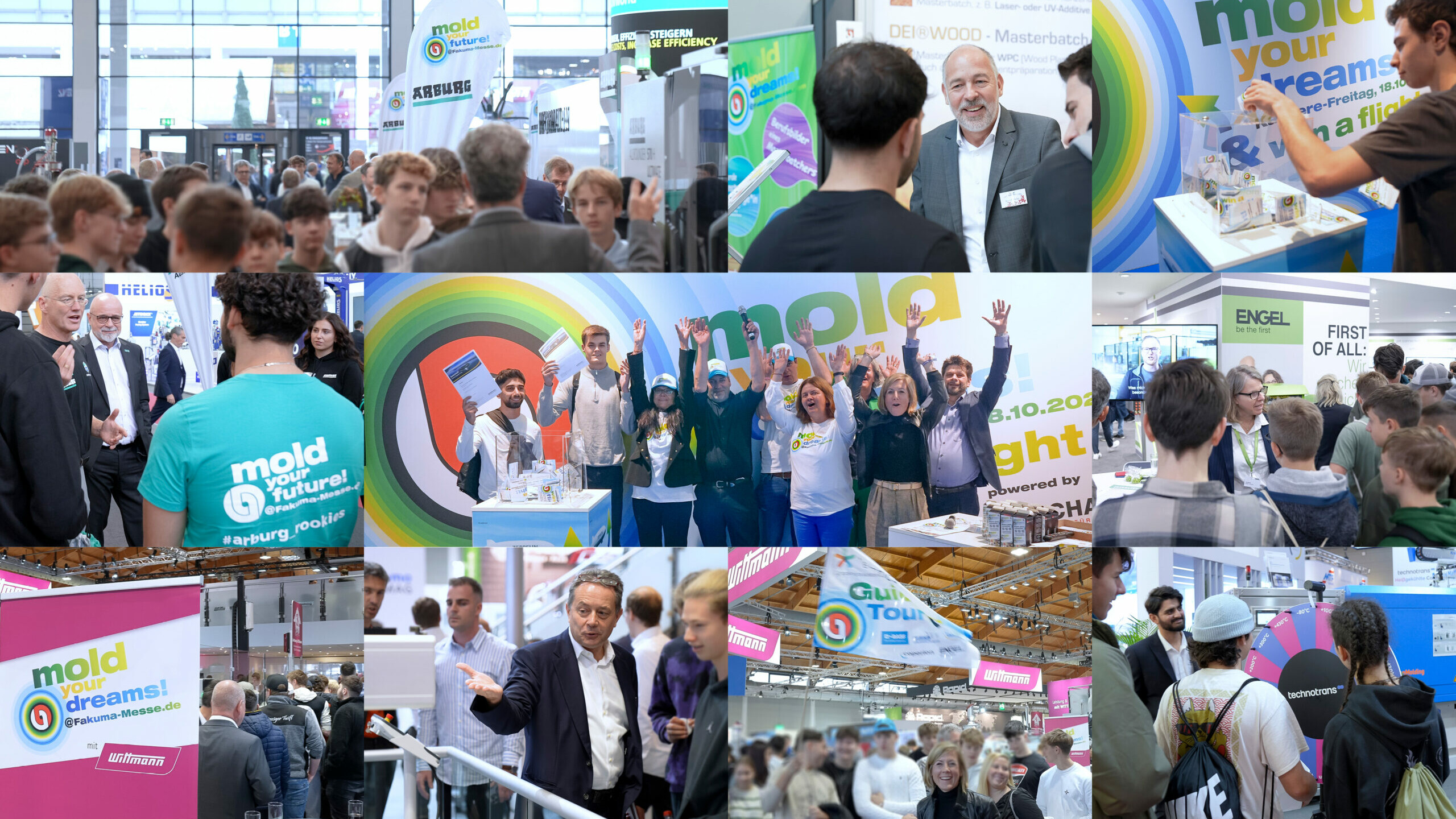Fakuma Internationale Fachmesse für Kunststoffverarbeitung Fakuma 2024 Karrierefreitag Collage 01 scaled uai