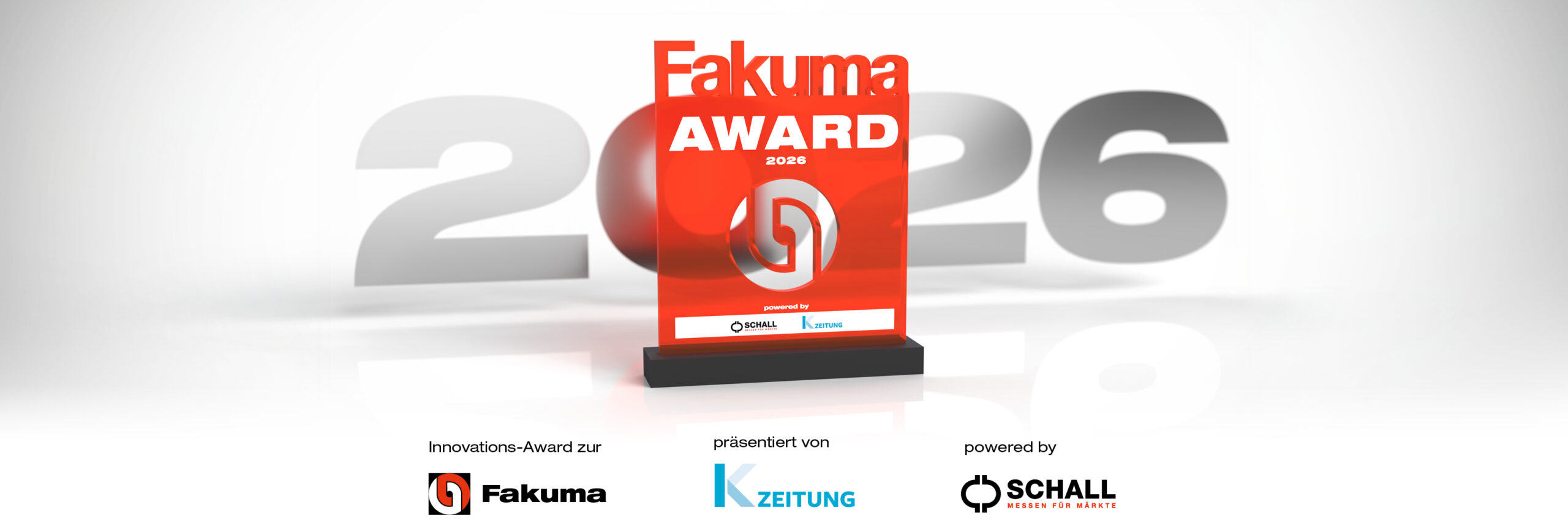 Fakuma Internationale Fachmesse für Kunststoffverarbeitung Fakuma AWARD 2026 Header website 01 scaled